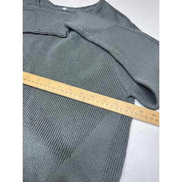 ATHLETA Hanover V-Neck Sweater Merino Wool Blend Knit Size S Gray - Picture 4 of 6